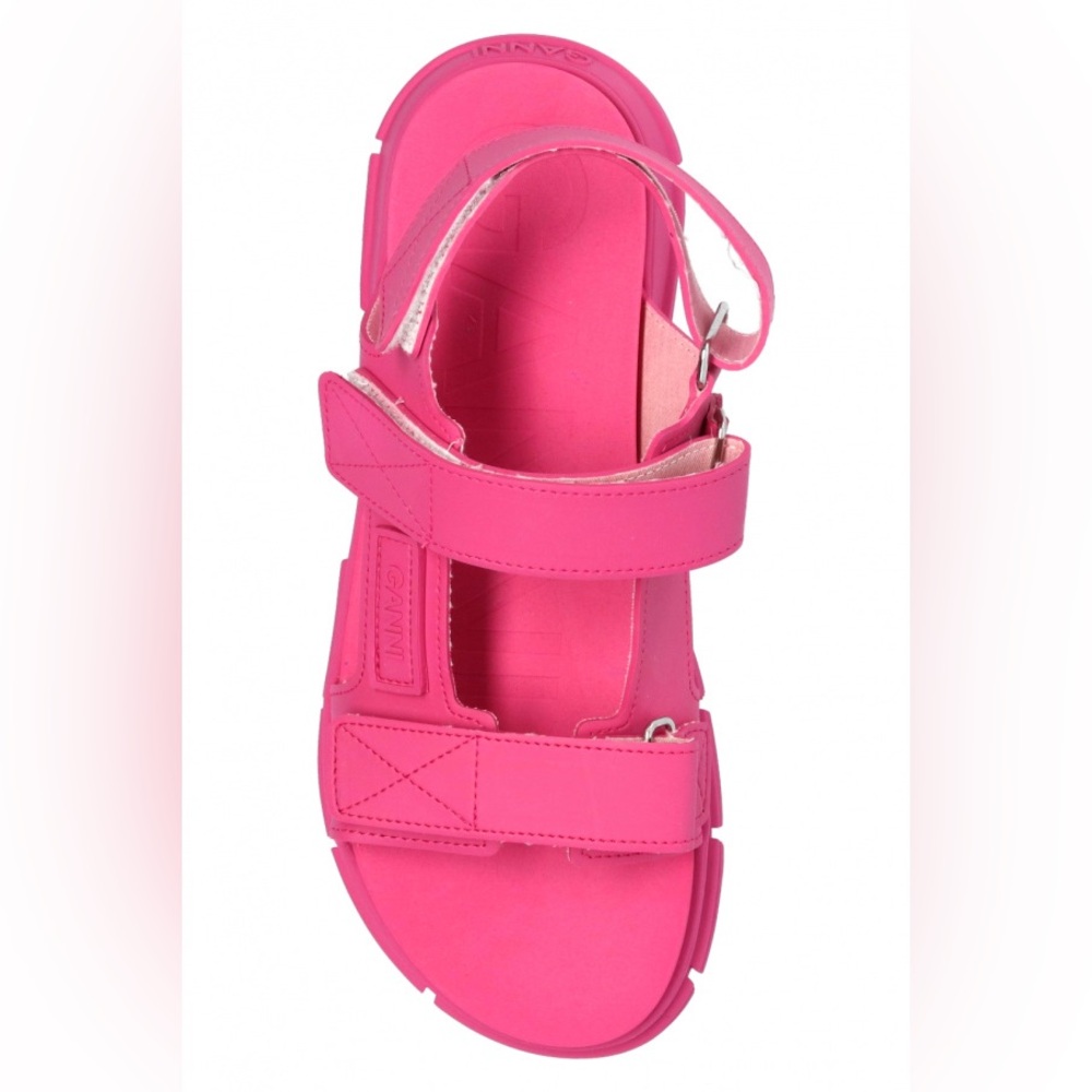 Ganni Hot Pink Chunky Platform Sandals - Picture 6 of 14